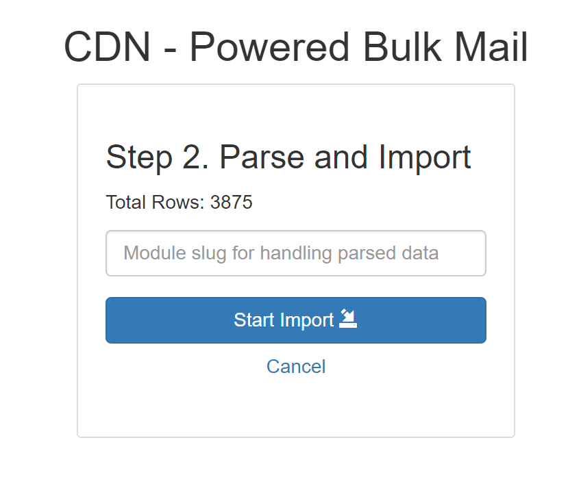Step 2 - parse and import large csv file